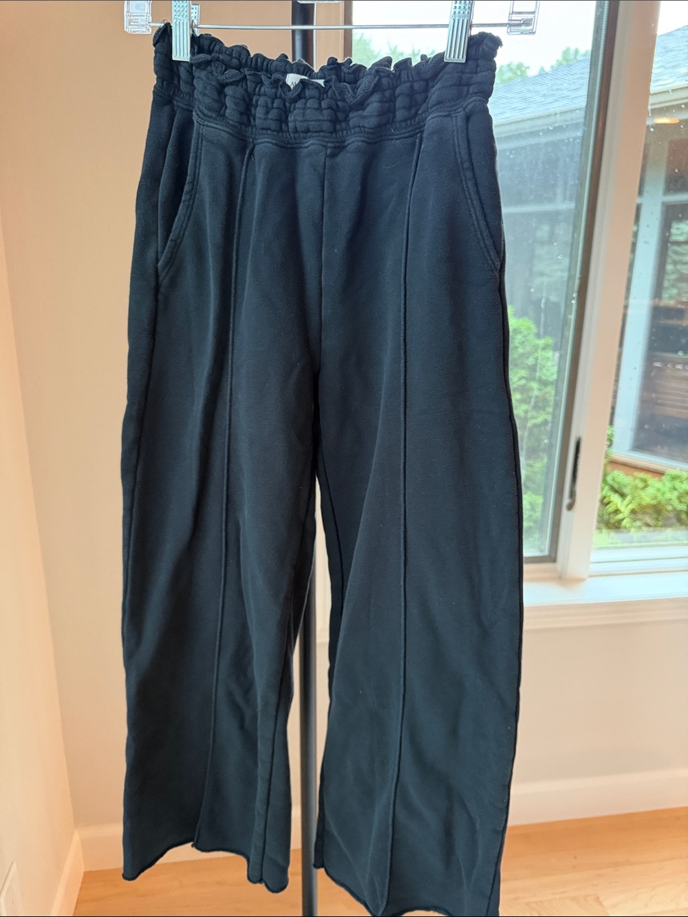 Abercrombie & Fitch Black Elastic-Waist Sweatpants